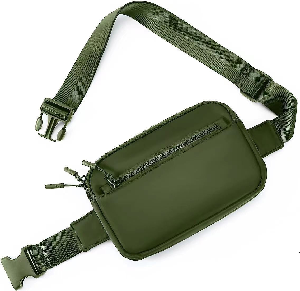 Fanny Packs for Women Men, Belt Bag with 4 Zipper Pockets, Fashion Waist Packs, Lightweight Crossbody Bags with Adjustable Strap for Workout/Running/Hiking - Moss Artistry