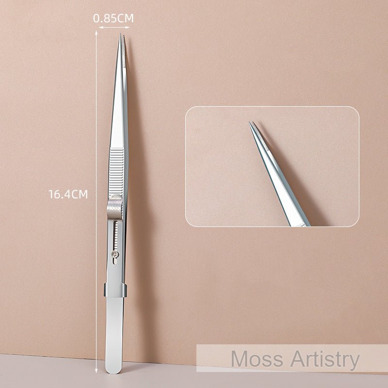 6" Adjustable Stainless Steel Non-slip Tweezers 2 Pcs Set: Bent-Tip Tw2 Pcs Set 6" Durable Stainless Steel Tweezer Set: Rust-resistant, Highly Elastic, Anti-static
Product Description:
Made of stainless steel, resistant to rust and co