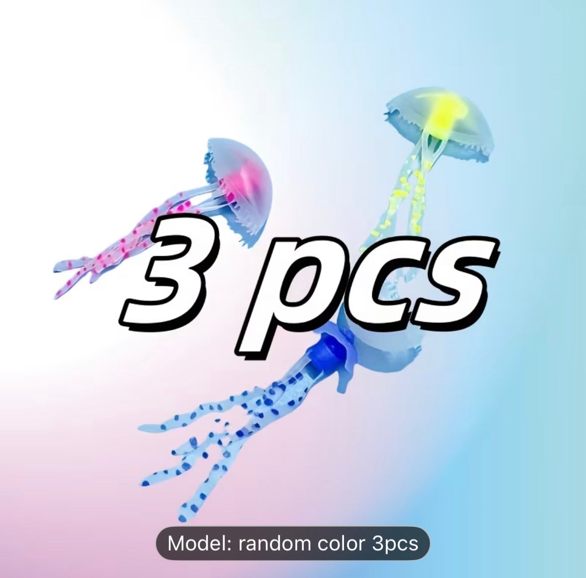 Jellyfish Aquarium Decor 3PCS