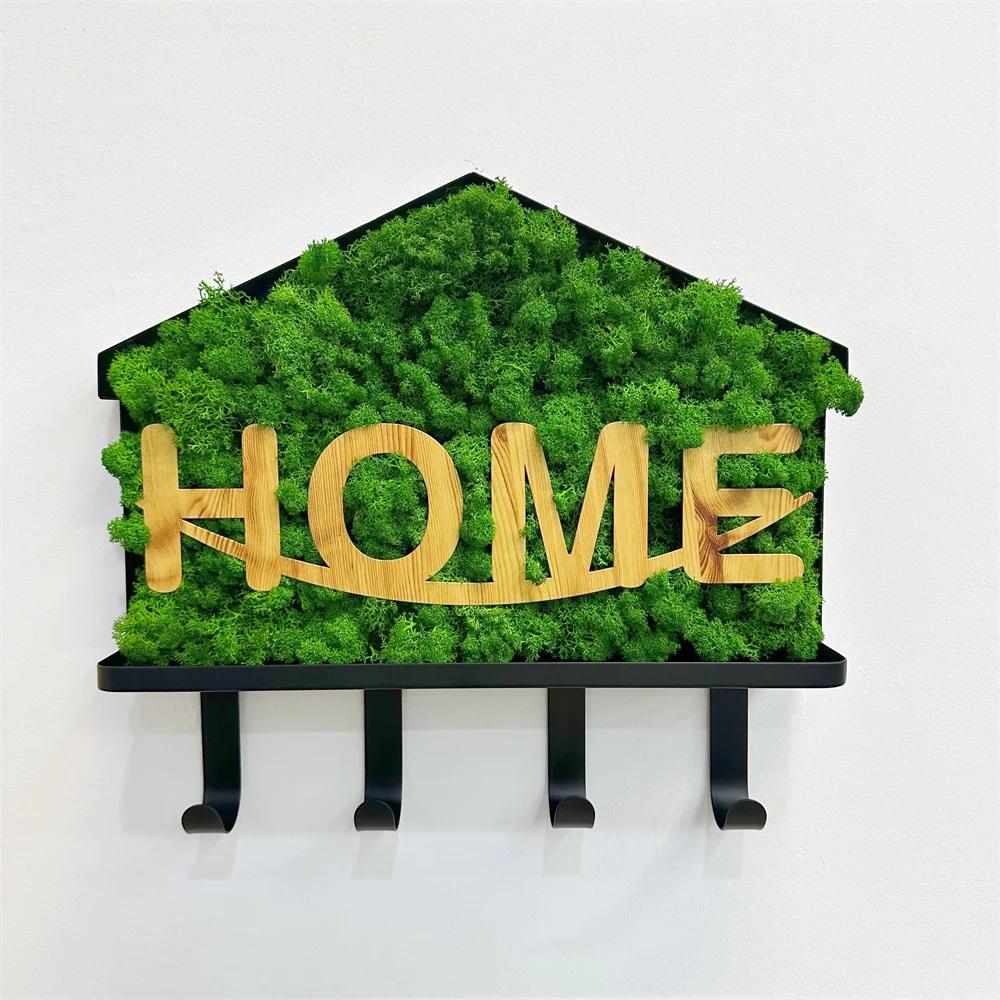 "HOME" Letters Moss Art Iron Hook Decoration – Housewarming Gem, An IdWelcome warmth and sustainability into your abode with the "HOME" Letters Moss Art Iron Hook Decoration, a testament to eco-friendly elegance and artistic flair. Cra