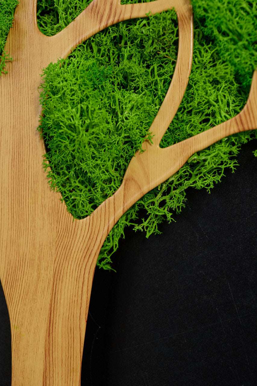 Life Tree Moss Iron Art Hanging Frame Wall Decor – Serenity in Design