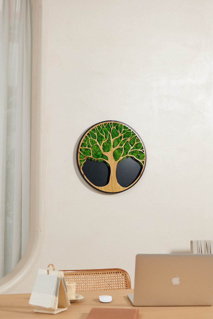 Life Tree Moss Iron Art Hanging Frame Wall Decor – Serenity in Design - Moss Artistry