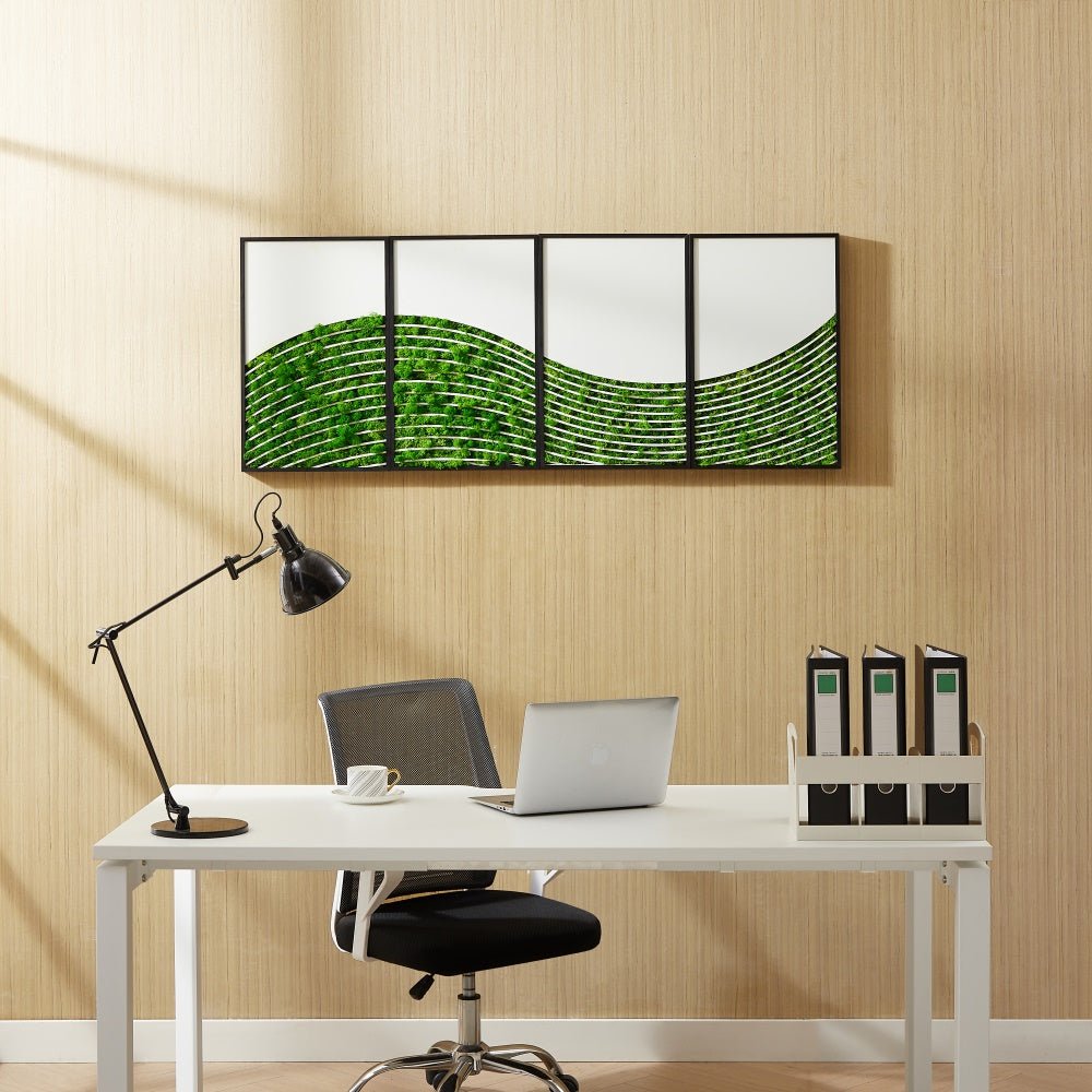Wave Moss Metal Wall Art 4pcs Set Luxury Home Interior Design - Moss Artistry