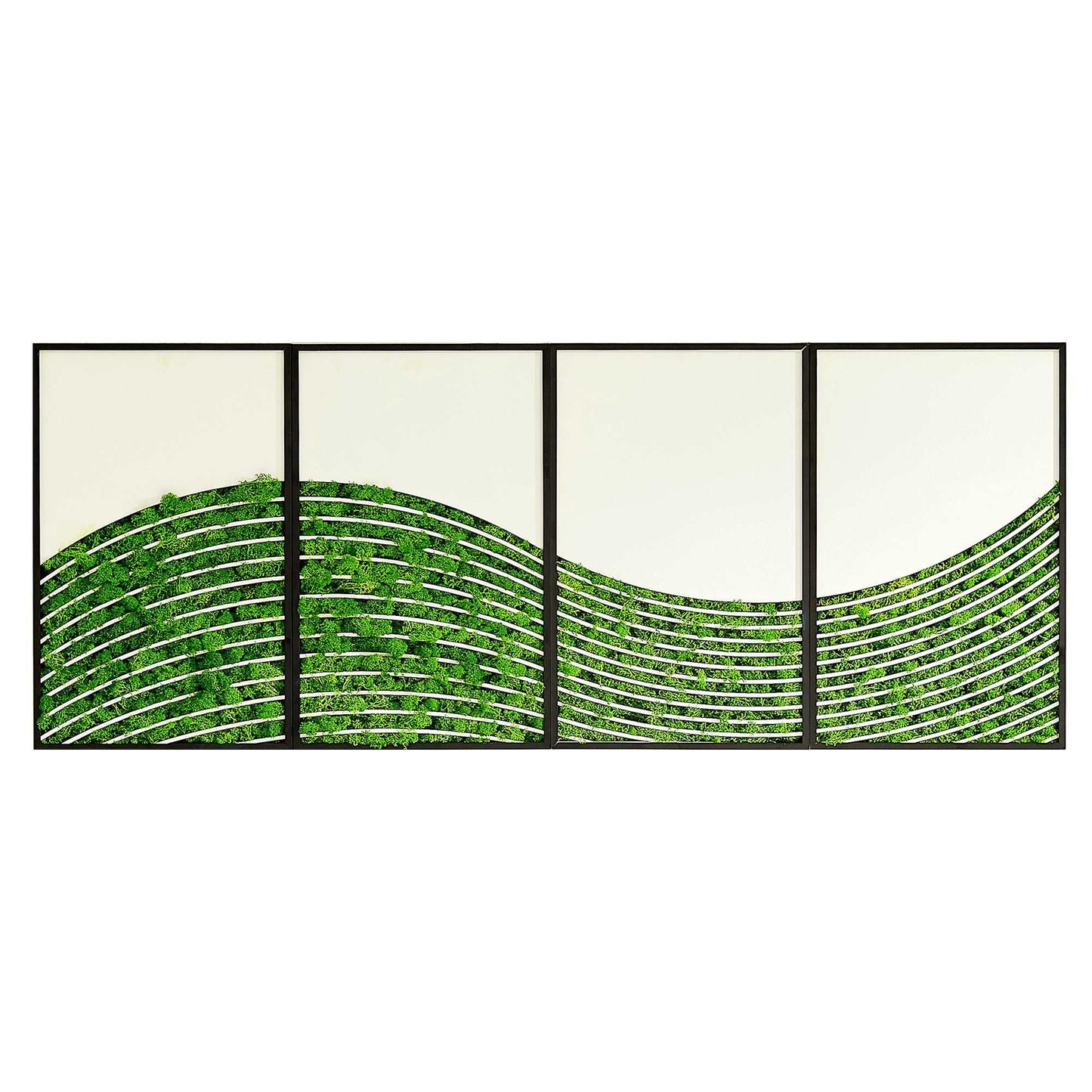 Wave Moss Metal Wall Art 4pcs Set Luxury Home Interior Design