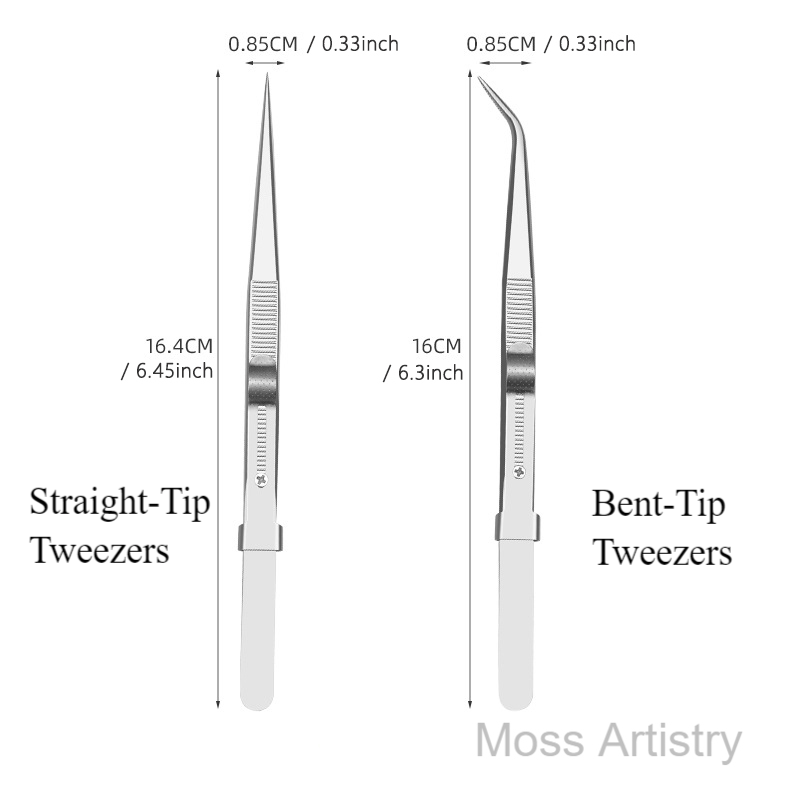 6" Adjustable Stainless Steel Non-slip Tweezers 2 Pcs Set: Bent-Tip Tw2 Pcs Set 6" Durable Stainless Steel Tweezer Set: Rust-resistant, Highly Elastic, Anti-static
Product Description:
Made of stainless steel, resistant to rust and co