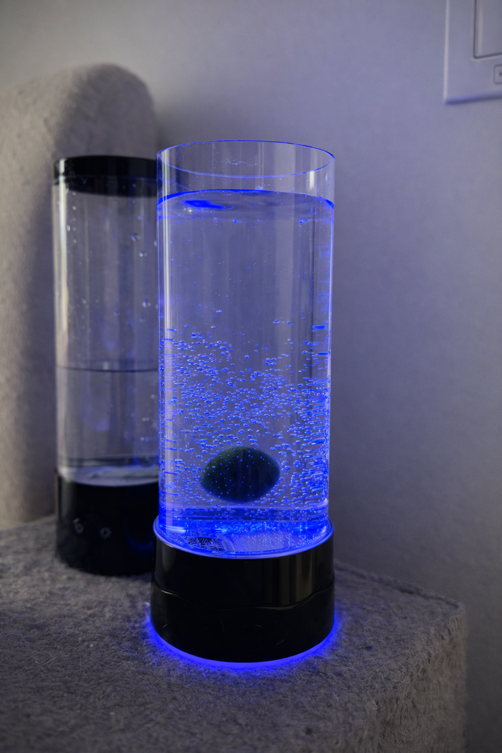 Marimo Tumbler With 1PC Large Marimo Marimo Bubble LED Aquarium Kit – Ambient Desk Light + Live Moss Ball
