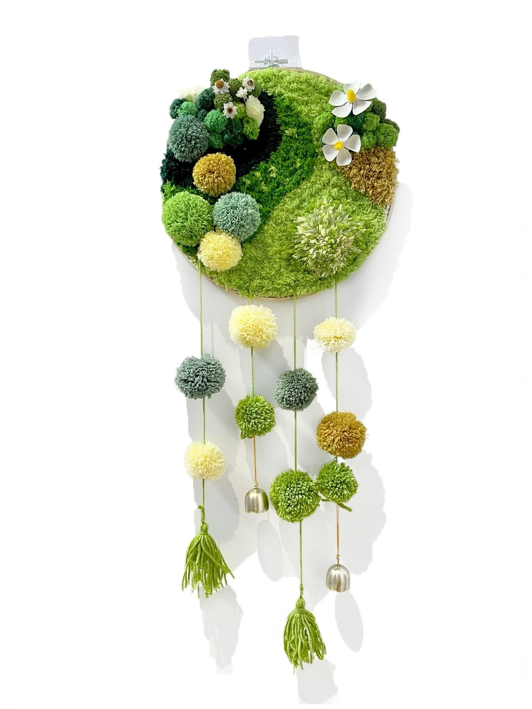 Moss Wall Hanging Knitiing,Crochet KIT Handmade Woven Tapestry Moss Art - Moss Artistry