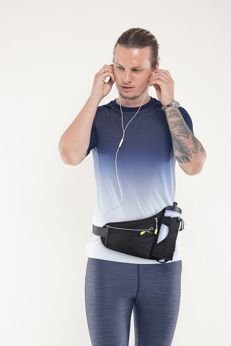 Fanny Pack with Water Bottle Holder, Hydration Running Belt for Men Women Adjustable Strap Waist Bag Suitable for Hiking Running Walking Jogging Camping (Bottle Not Included) - Moss Artistry