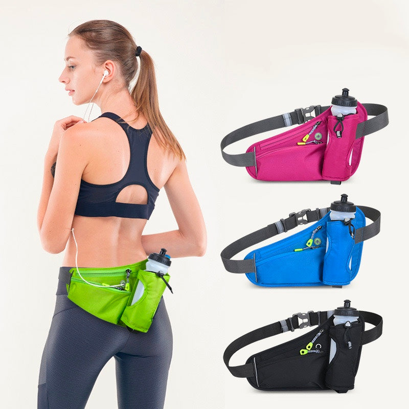 Fanny Pack with Water Bottle Holder, Hydration Running Belt for Men Women Adjustable Strap Waist Bag Suitable for Hiking Running Walking Jogging Camping (Bottle Not Included) - Moss Artistry