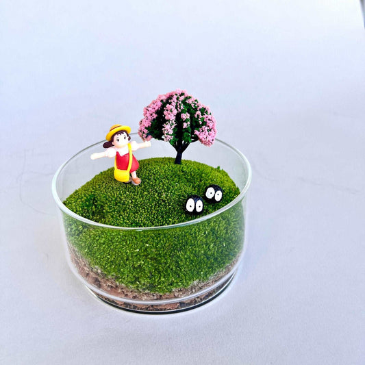 Handcrafted Glass Terrarium Miniature Botanical Garden, Unique ArtisanBreak away from the monotony of the daily grind with our "First Day of School Backpack Girl" Glass Terrarium Desktop. This exquisite piece, crafted with precision an