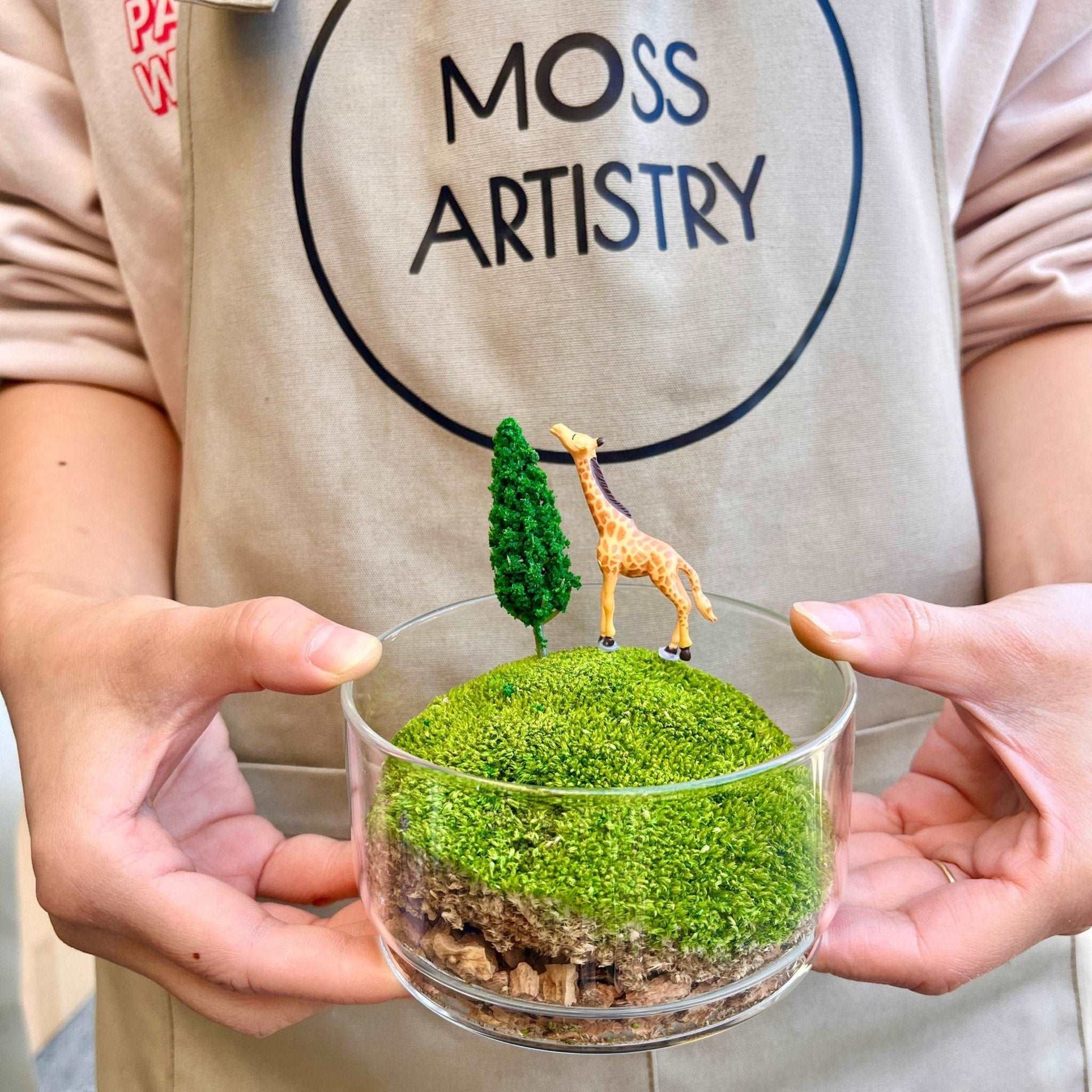 Handmade Terrarium Mini Giraffe Desktop Decoration Micro Landscape LawAre you tired of the monotony of your computer desktop? Say goodbye to boredom with our meticulously designed and handmade desktop decorations. Each product is craft
