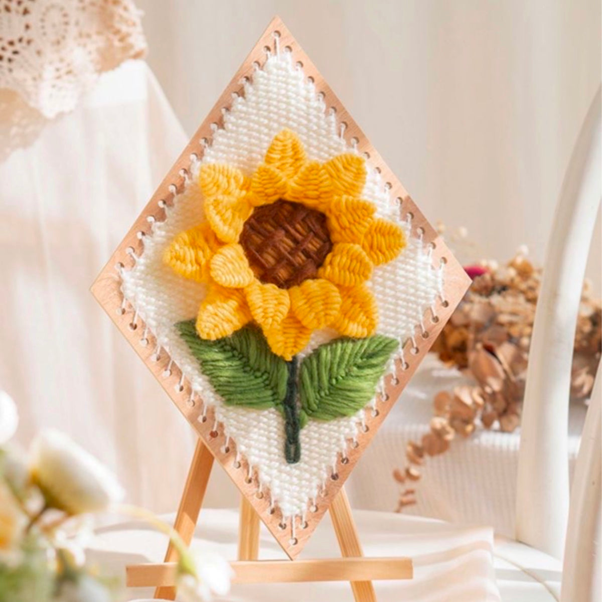 Sunflower Crochet Kit for Beginners,16in Crochet Kit Sunflower,BeginneThis a great gift idea for any occasion and a wonderful gift for your loved ones as a thank-you gift. Floral decor for the kitchen, living room, or hallway with knit