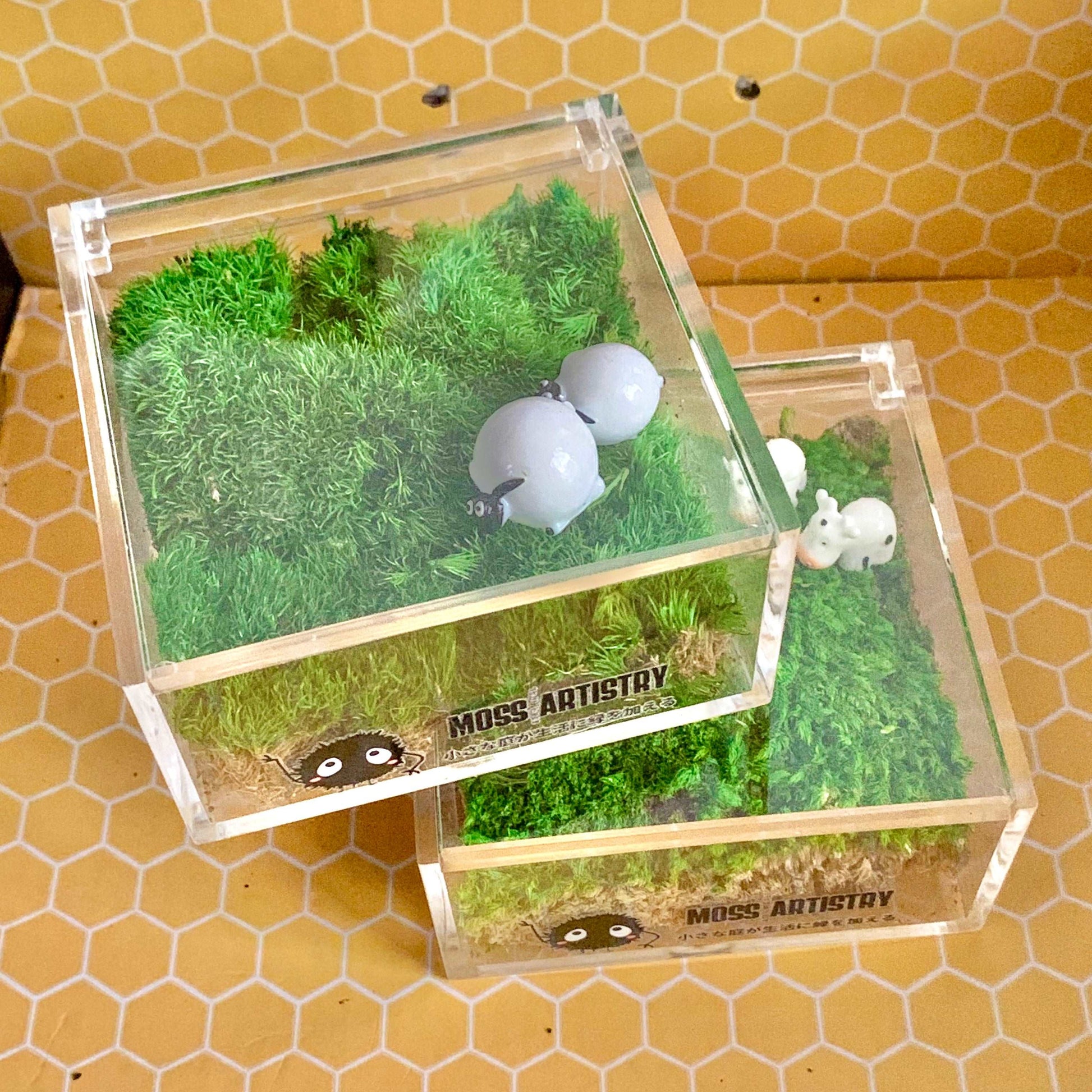 Table Decor Mini Sheep Decoration Micro Landscape Lawn Handmade