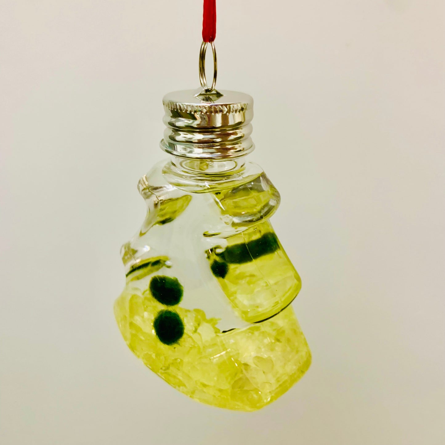Live Moss Ball Aqua Plant Pet Ornament with Natural Yellow Citrine