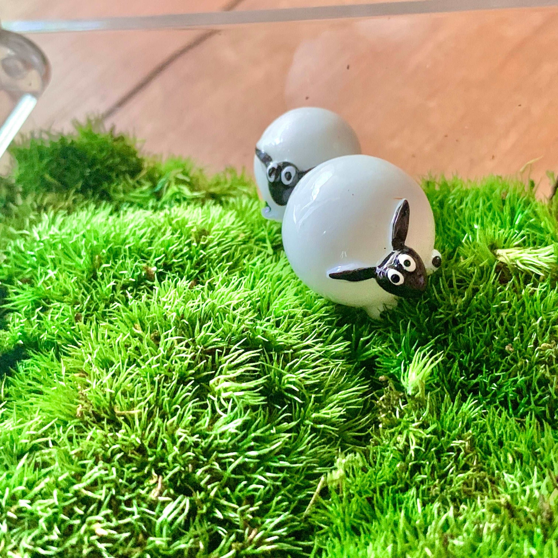 Table Decor Mini Sheep Decoration Micro Landscape Lawn Handmade