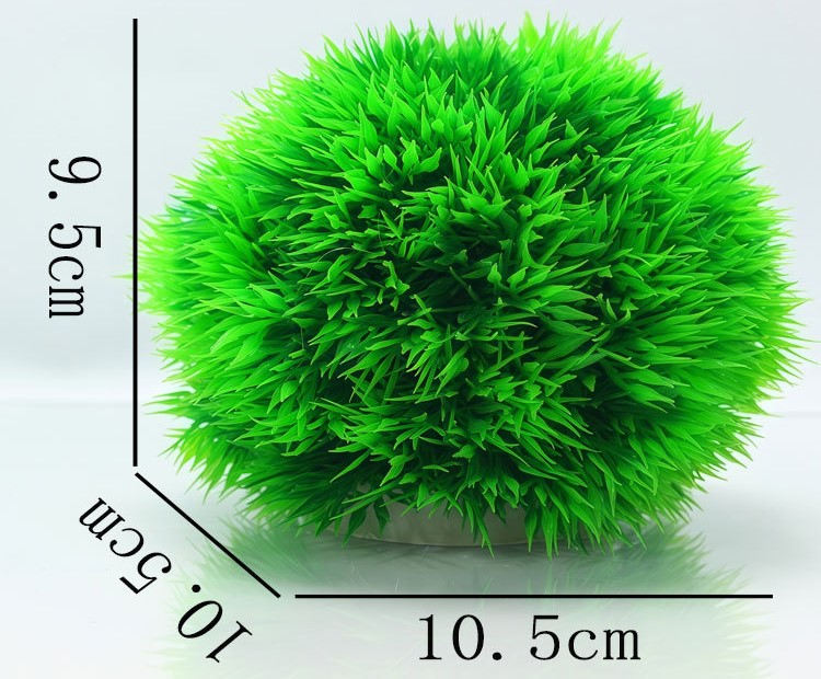 Artificial Aquarium Grass Ball Decorations – Green & Purple (Large)