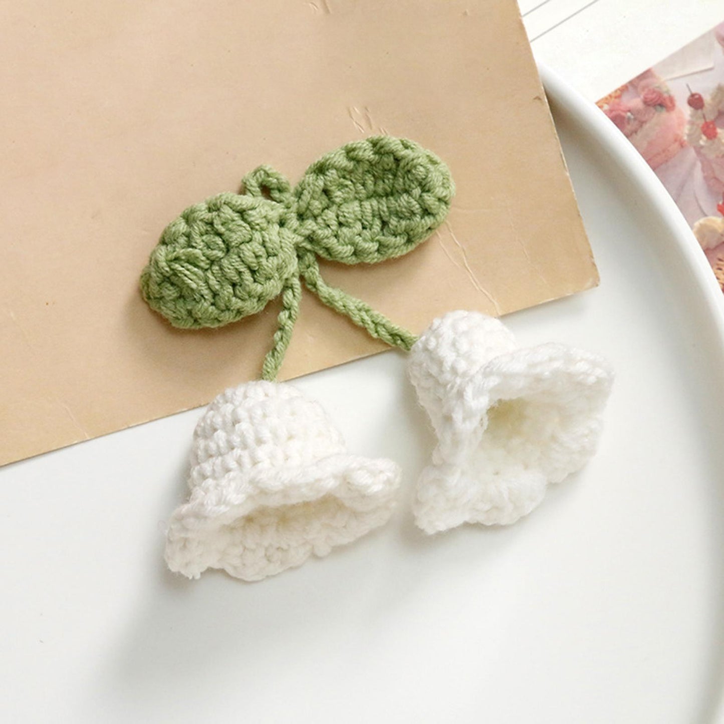Crochet Lily of the Valley Small Flower Hand Woven Artificial Flowers
